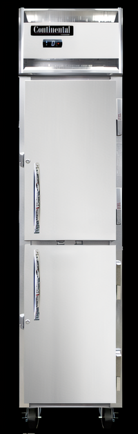 Continental Refrigerator 1FSENHD Slim Line 1-Section Reach-in Freezer with Half-Height Solid Doors