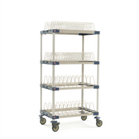 MetroMax 4 36-Inch Wide 4-Tier Mobile Drying Rack Unit for Trays, Cutting Boards, Sheet Pans and Steam Pans