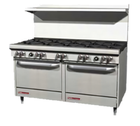 Southbend S-Series 60-Inch Commercial Gas Restaurant Range with 10 Open Burners and 2 Convection Ovens