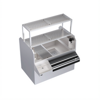 Krowne Royal Series 54-Inch Pass-Thru Underbar Ice Bin/Cocktail Station with Right-Side 10-Circuit Cold Plate