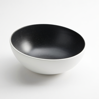 American Metalcraft Lift 68 oz Round Angled Melamine Bowl, 9-7/8 Inch Dia., White with Black Speckles