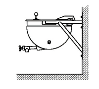 Legion LSWT-100 100-Gallon Stationary Wall-Mounted Full-Jacketed Direct Steam Kettle