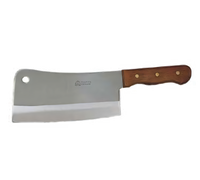 Admiral Craft 8-Inch Heavy-Duty Stainless Steel Cleaver with Wood Handle