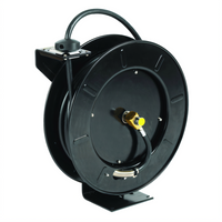 Open Epoxy-Coated Steel Retractable Hose Reel with 3/8