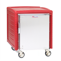 Metro C5 4 Series Half-Height Mobile Insulated Transport Cabinet with Solid Door and Lip Load Slides, 16 Pan Capacity