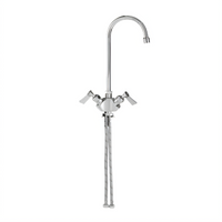 Fisher 18720 Deck-Mount Dual Control Manual Faucet with 6-Inch Swivel Gooseneck Spout