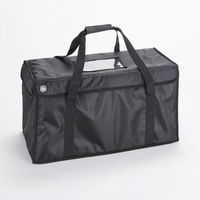 Deluxe Insulated Black Polyester Delivery Bag, 24-3/4 x 12-1/2 x 12 Inches
