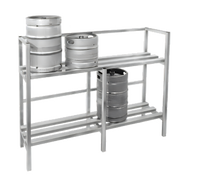 Channel Manufacturing KSR48 All-Welded Aluminum Single-Deep Keg Storage Rack, 4 Keg Capacity