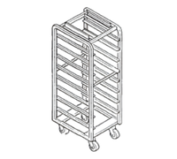 Baxter Heavy Duty Stainless Steel Single End Load Rack for Single Rack Ovens, 10 Slides