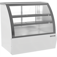 Beverage-Air 49-1/4-Inch Full-Service Open-Food Rated Refrigerated Deli Case, 14 Cu. Ft., Curved Glass, White Exterior