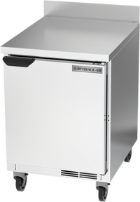 Beverage-Air WTR24AHC 24-Inch One-Section Solid Door Worktop Refrigerator with 4-Inch Backsplash