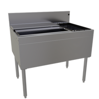 Glastender 36-Inch Right Bottle Well Combo Ice Bin/Cocktail Unit with 10-Circuit Cold Plate