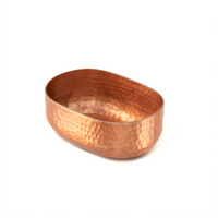 American Metalcraft Copper Hammered Aluminum Oval Entrée Basket, 25 oz.