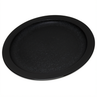 Carlisle 9-Inch Narrow Rim Polycarbonate Dinner Plate, Black