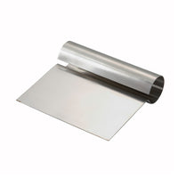 Winco Stainless Steel Dough Scraper with Steel Handle, 5-1/4 x 4-1/4 Inches