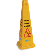 Carlisle 36-Inch Yellow Caution Safety Cone Floor Sign