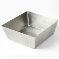 12 x 12 Inch Square Stainless Steel Mixing Bowl, 254 oz., Satin Finish