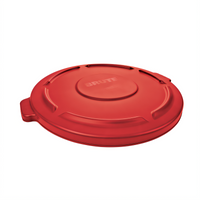 Rubbermaid Commercial BRUTE 55 Gallon Flat Trash Can Lid for 2655 Container, Red
