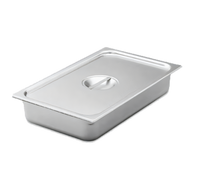 Vollrath Full-Size Flat Solid Stainless Steel Deli Pan Cover with Handle