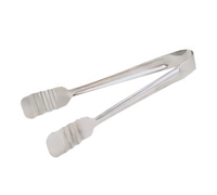 8-1/4 Inch Stainless Steel Pastry/Meat Serving Tongs with Grooved Blades