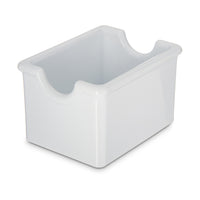 Carlisle White Styrene Sugar Packet Caddy, 20-Packet Capacity