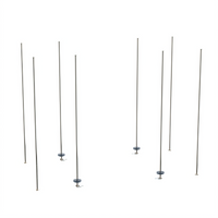 Metro qwikTRAK Stainless Steel Stationary End Unit Kit for High Density Track Shelving