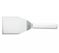 Mundial 5 x 4 Inch Steak & Burger Turner with Stainless Steel Blade and White Polypropylene Handle