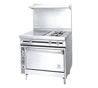 Titan JTRH-18G-2-36C 36-Inch Heavy Duty Gas Range with Two Open Burners, 18