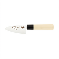 Mercer Culinary Asian Collection 4-Inch Deba Utility Knife with Santoprene Handle