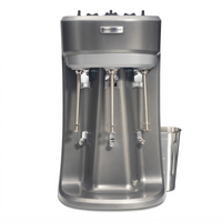 Hamilton Beach Commercial HMD400R Triple Spindle Drink Mixer with 3 Motors and Stainless Steel Cups