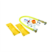 Safe-T-Link 60-Inch Plastic-Coated Stainless Steel Gas Connector Kit with Quick-Disconnect and Restraining Device