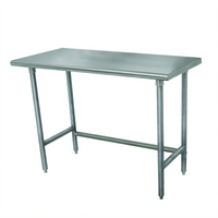 Advance Tabco Special Value Series 30-Inch x 24-Inch Flat Top Stainless Steel Open Base Work Table