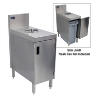 Advance Tabco Prestige Supreme Stainless Steel Trash Receptacle Cabinet with Door, 12 Inch x 25 Inch x 36 Inch