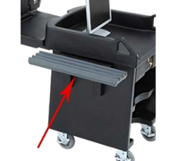 Cambro Versa Cart Tray Rail Accessory, Granite Gray