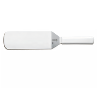 Mundial 8 Inch x 3 Inch Stainless Steel Turner with Molded White Polypropylene Handle