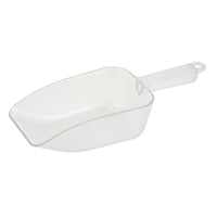 Winco PS-32 32 oz Clear Polycarbonate Flat Bottom Utility Scoop