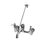 T&S Brass 8-Inch Wall Mount Service Sink Faucet with Vacuum Breaker Nozzle and Pail Hook
