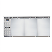 Continental Refrigerator BB79SNSS 79 Inch Shallow Depth Back Bar Cooler with Solid Doors