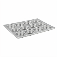 Winco 12-Cup Aluminum Muffin Pan, 3 oz Cups