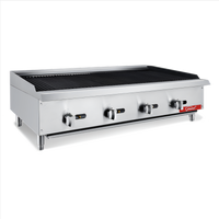 General 48-Inch Countertop Gas Char-Rock Charbroiler, Natural Gas/LP Convertible