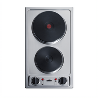 Summit Commercial 11-1/4-Inch Built-In Two-Burner Electric Cooktop with Sealed Cast Iron Elements