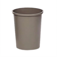 Untouchable Round Bathroom Trash Can, 44-3/8 Quart, Gray