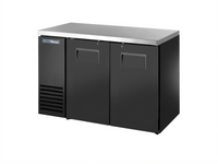 True 48-Inch Two-Section Back Bar Cooler with Solid Swing Doors and Stainless Steel Top