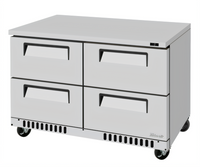 Turbo Air Super Deluxe 2-Section Undercounter Drawer Freezer, Front Breathing, 4 Drawers, 48-1/4 Inch, 14.8 Cu. Ft.