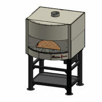 Marra Forni MS42-31W Commercial Square Wood-Fired Brick Pizza Oven with 42 x 31 Inch Deck and Steel Stand