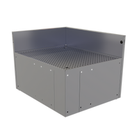 Glastender Left-Hand Underbar Inside Corner Drainboard with Backsplash and Removable Insert, 24 x 30 Inches, Stainless Steel