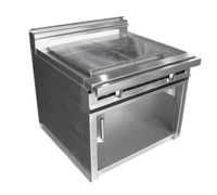 Titan JTRH-24IP 24-Inch Gas Heavy Duty Plancha Top Range with Cabinet Base
