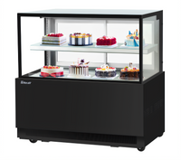 Turbo Air 59-Inch Full-Service Refrigerated Bakery Display Case with Straight Tilt-Out Tempered Glass Front