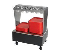 Triumph Supreme 12-Cylinder Silverware Stand with Tray Shelf and Braked Casters