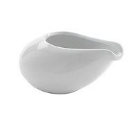 American Metalcraft 4 oz. White Ceramic Handleless Creamer